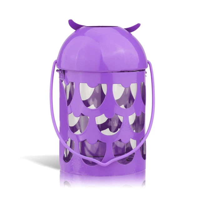 TOOARTS Gufo supporto di candela (viola) lampada uragano pratico creativo F0S1