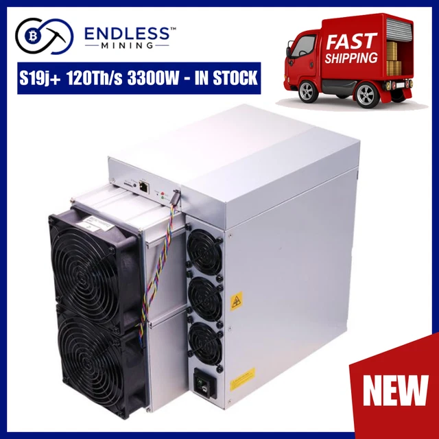 Bitmain Antminer S19j+ 120Th/s 3300W - ALGO SHA256 BTC/BCH/BSV - ASIC Miner NEW