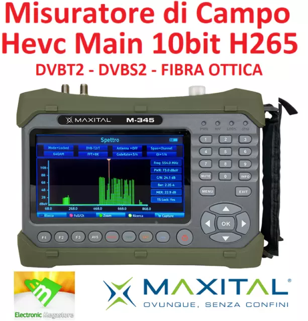 Misuratore Di Campo Sat/Tv Scr Dcss E Fibra Ottica Antenna Parabola Analizzatore