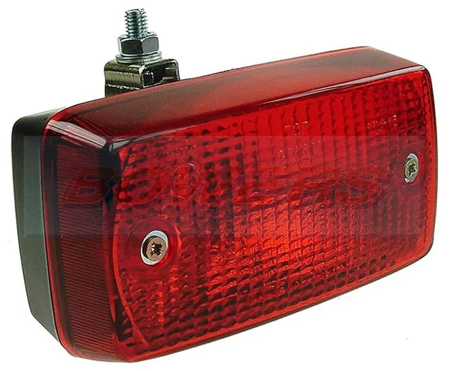 Britax 738 Rectangular Rear Fog Lamp With Bracket - Fits Cars, Caravans, Trailers, UK Made