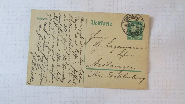 Germania intero stazionario Gronau 1925 X6,7