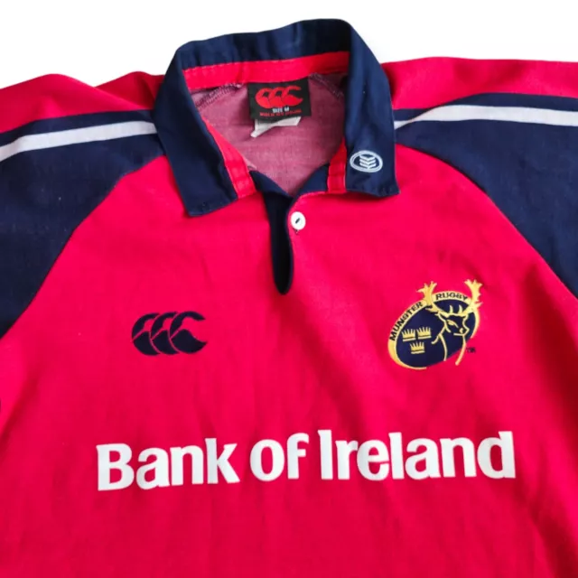 Canterbury Munster Rugby Home Shirt - 2003/2004 - Bank Of Ireland - Size M 2