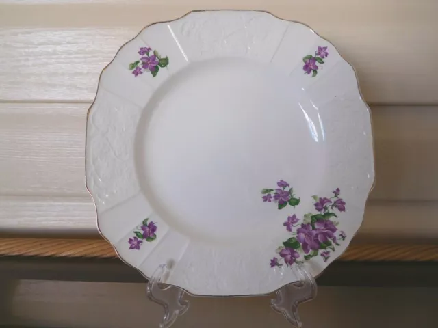Myott "Violets" Dinner Plate Staffordshire England 1930s