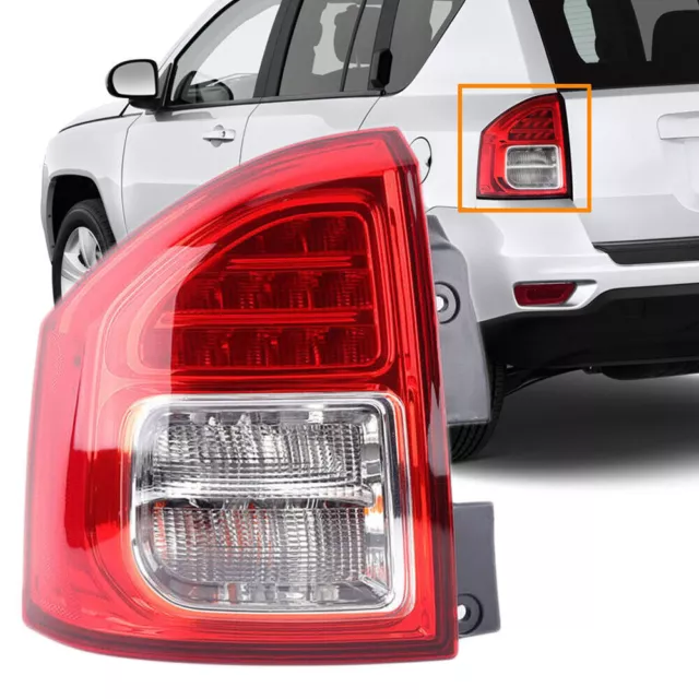 Left Taillight Driver Side Tail Lamp Light Fits Jeep Compass 2011-2014 2.0L 2.4L