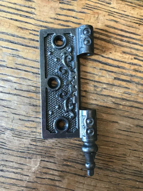 Antique Cast Iron  Door Hinge, Left Half Only - 3½" x 3"