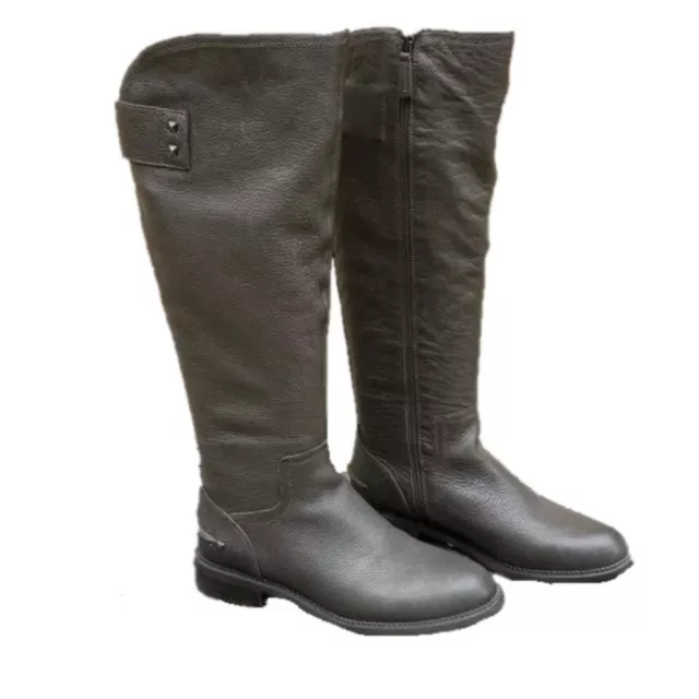 Franco Sarto L-Henrietta Womens Grey Wide Calf Boots NW/OB 7M