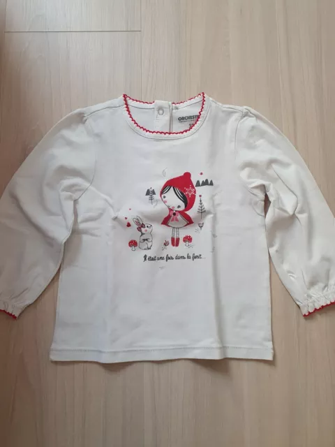 T-shirt manches longues Orchestra chaperon rouge fille 23 mois