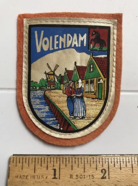 VOLENDAM Holland The Netherlands Dutch Seaside Village Souvenir Patch Badge