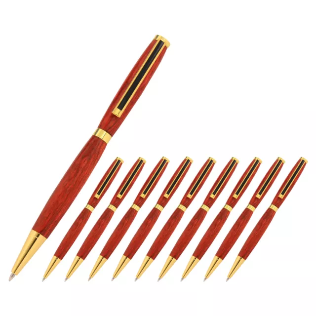 Slimline Pen Kit, Gold Finish with Black Striped Clip, 10 Pack, Legacy
