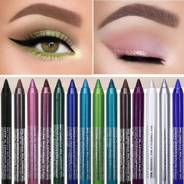 Eyeliner Impermeabile Gel Eye Liner Penna Altamente Pigmentato Glitter Durat ^