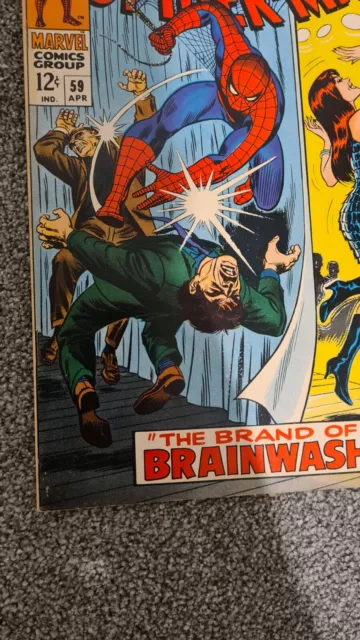 Amazing Spider-Man #59 1St Cvr App Mary Jane Brainwasher April 1968 Marvel Comic 3