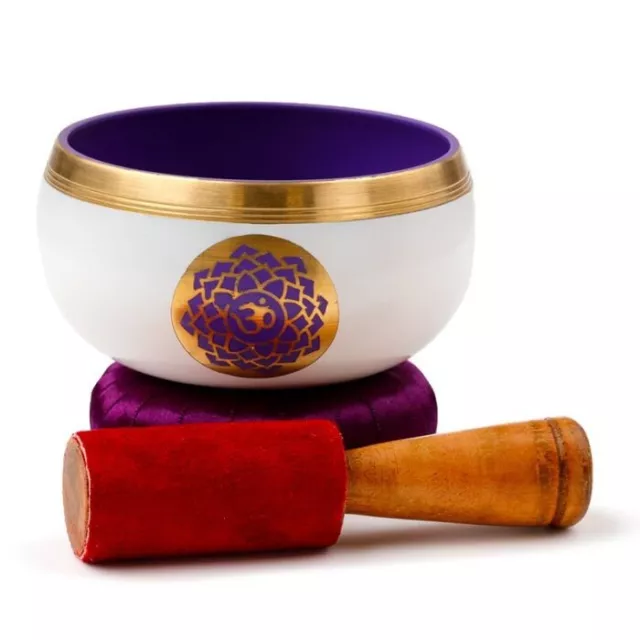 Purple Chakra Singing Bowl - Tibetan Buddhist Buddhism Meditation Yoga Reiki 2