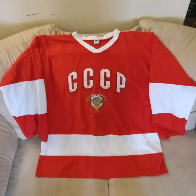 Retro 80's Fetisov #2 Soviet Union Team CCCP  