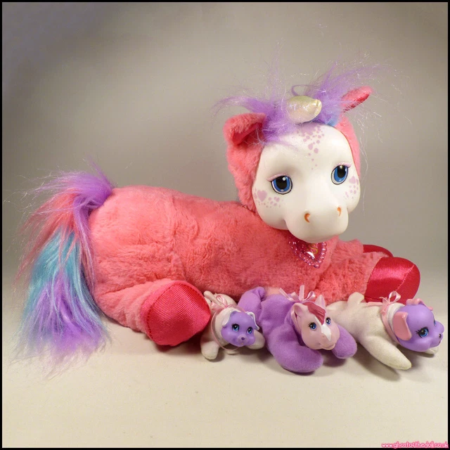 PONY SURPRISE PLUSH 3x Babies Pink UNICORN Purple Puppy (Just Play 2015