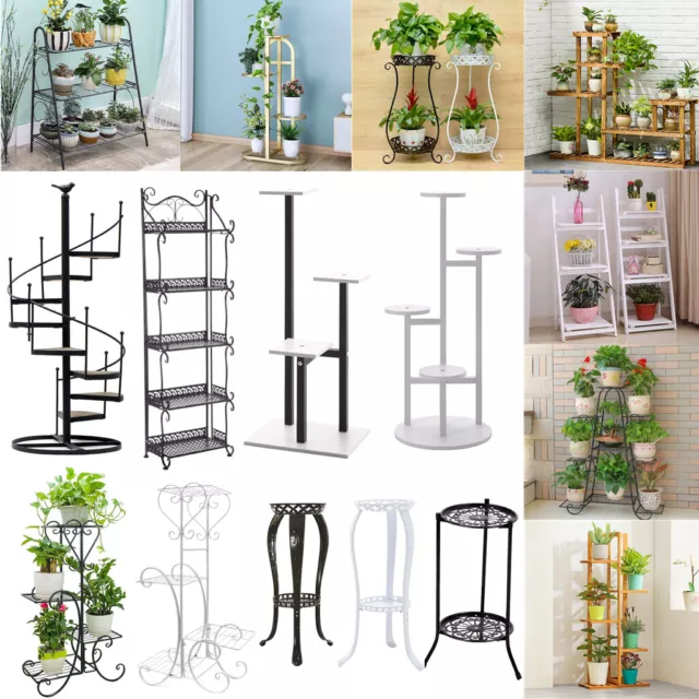 Multi-Tier Plant Stand Indoor Outdoor Patio Garden Flower Pot Shelf Display Rack 2