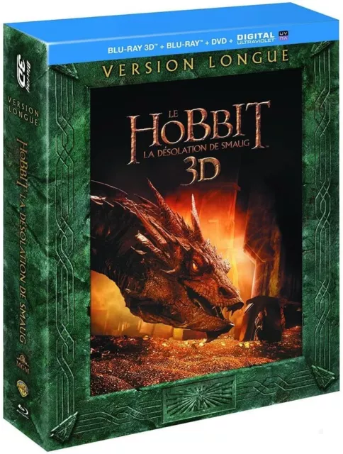 Le Hobbit : La désolation de Smaug -Version Longue 3D + Blu-Ray + DVD - NEUF