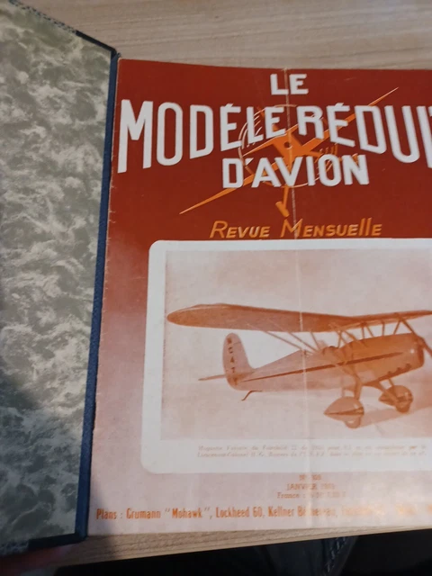 Reliure Revues Année 1965 Complete Avec Plans Modele Reduit Avion 12 Numéros