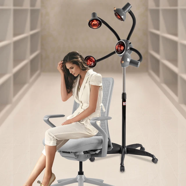 5 HEAD INFRARED Light Heat Therapy Red Lamp Salon Hair Perming Dyeing