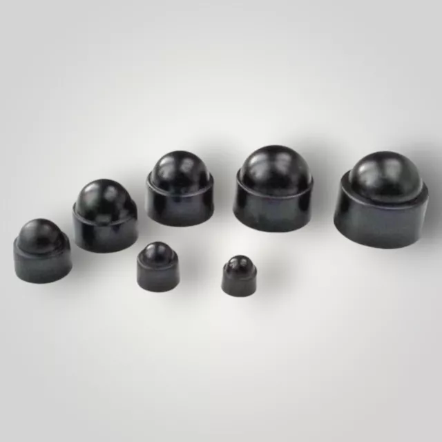 Plastic Nut & Bolt Cover Caps For Hexagon Nuts ,Bolts, Screws/ Black