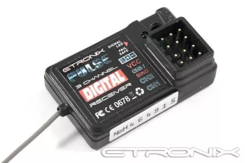 Sistema de radio Etronix Pulse GFSK EX2 Sport 2,4 GHz rueda 2 canales ET1060 2