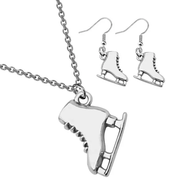 3 Pcs Chain Choker Necklace for Women Skating Earrings Skate Gift