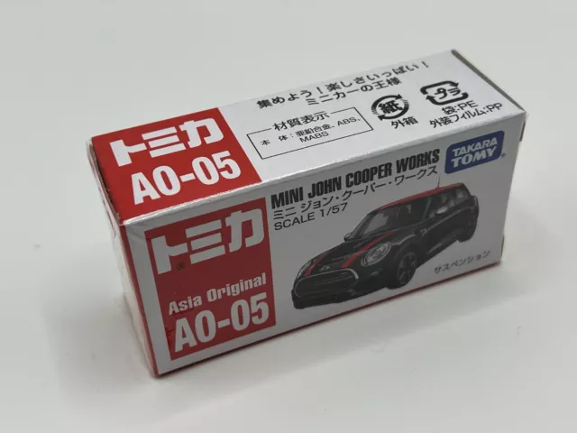 UK Stock - Tomica Asia Original AO-05 Mini John Cooper Works Takara Tomy A0-05 2