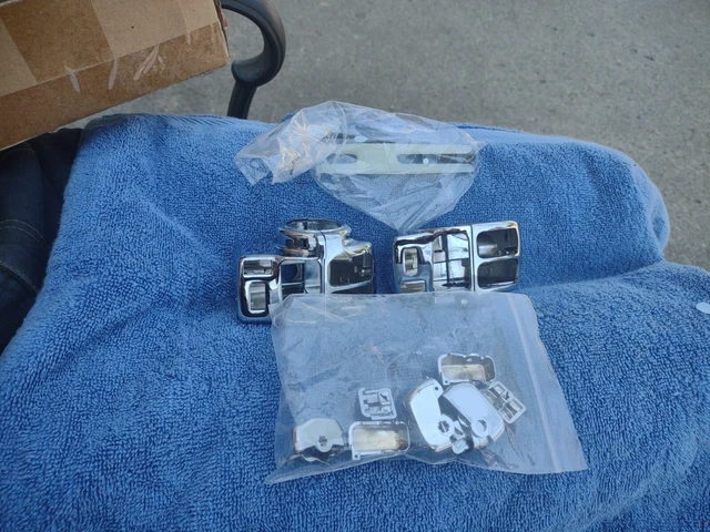 Chrome Switch Housing Caps Set For Harley Davidson Electra Glide Road King...