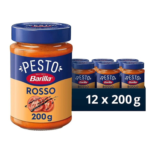 Barilla Rosso Pasta-Pesto Salsa Pomodori Italiani 9x200g NUOVO MHD 07/24