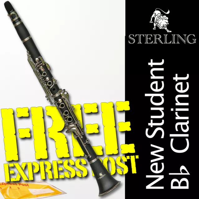 Bb STERLING CLARINET • With Case • Best Quality • BRAND NEW • Free Express Post