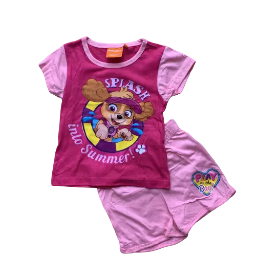 T-shirt bambina Paw Patrol o gilet e pantaloncini set età 1-3 anni