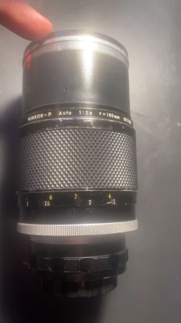 NIKON Nikkor-P Auto 180mm f/2.8 non-AI Lens untest as is