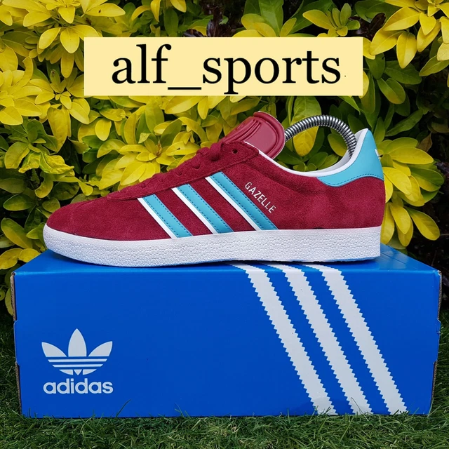 ADIDAS ORIGINALS Gazelle Trainers Claret Blue West Ham Villa Burnley UK 10 118.99 PicClick UK