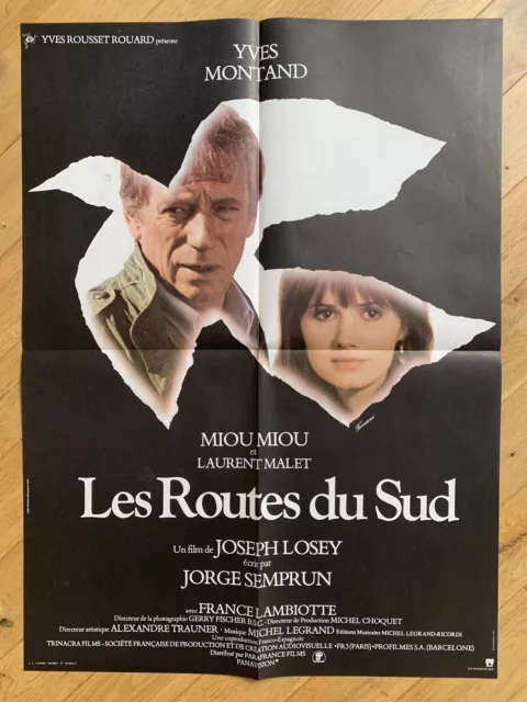 Affiche de cinéma d'époque du film: LES ROUTES DU SUD de 1978 (60x80cm)