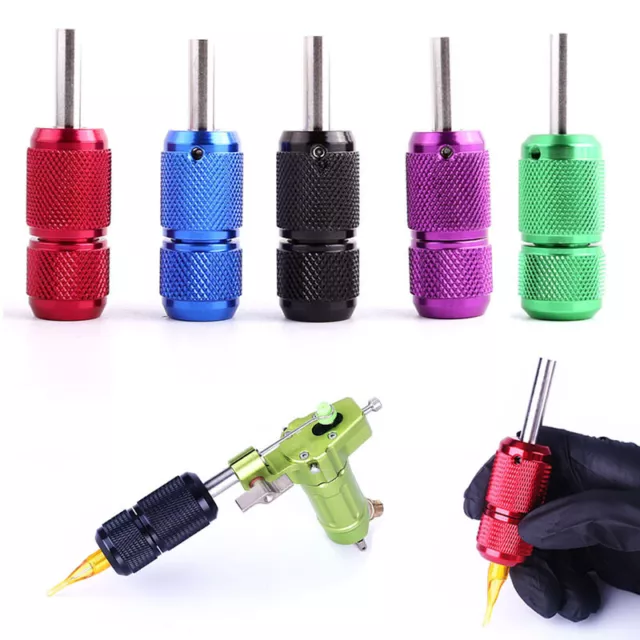 25 mm Empuñaduras de bloqueo automático Máquina de tatuaje Tubos Manija Suministros Arte corporal Herramientas