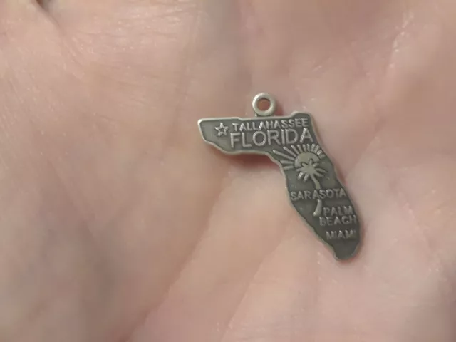 Sterling Silver 925 Florida Charm F28