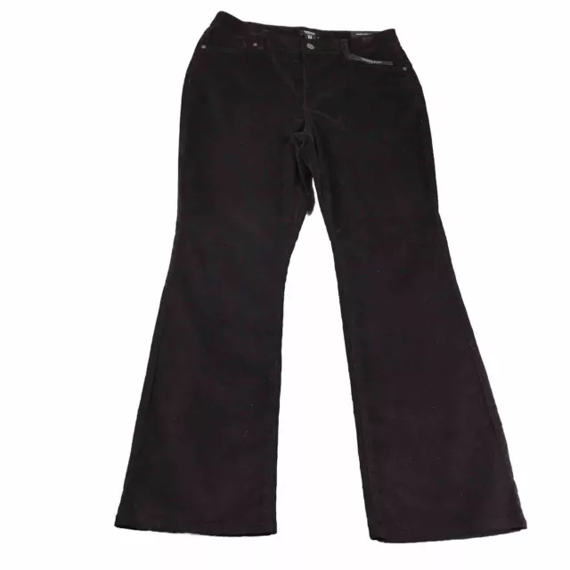 Jones & Co Pants Womens 14 Deep Purple Velvet Skinny Boot High Waist NWT