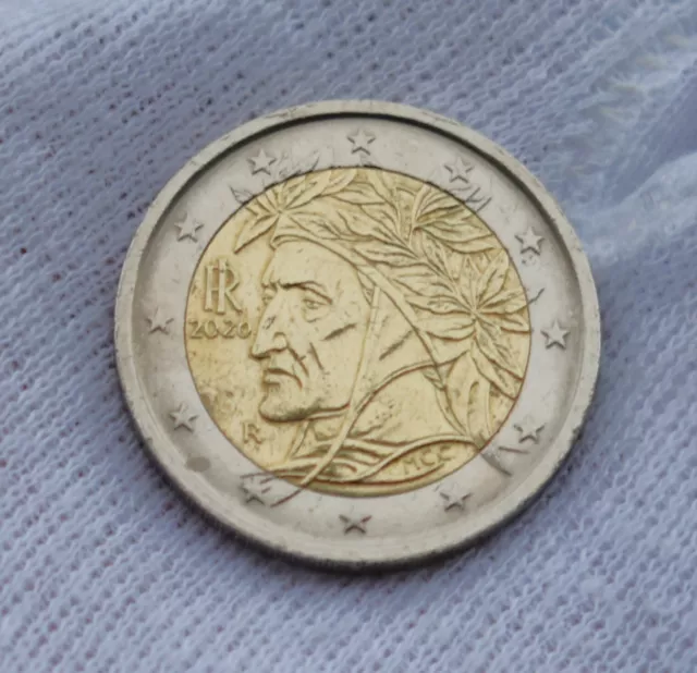 2 Euro Kursmünze (Italien Dante Alighieri) 2020 Stempelglanz  Sammeln Numismatik