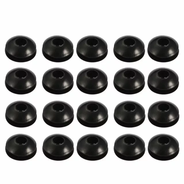 20pcs Wire Protective Grommets Black Rubber 3mm Double Sided Grommet