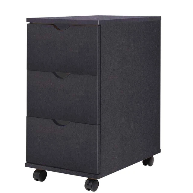vidaXL Cassettiera 33x45x60 cm Nero