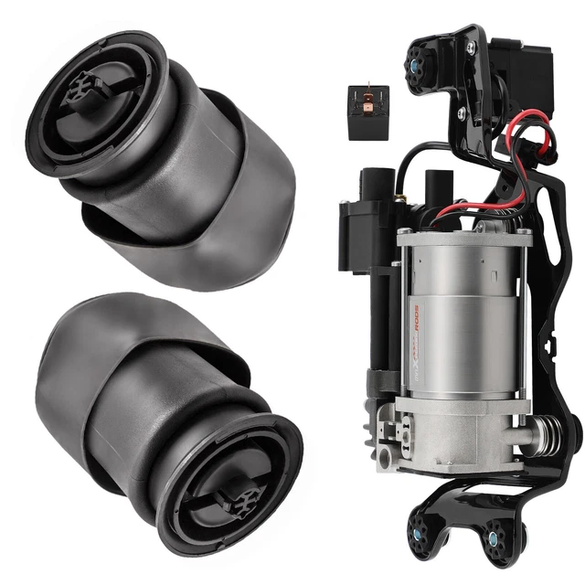 AIR SUSPENSION COMPRESSOR Kit W/ Rear Air Spring For BMW X5 F15 X6 F16 ...