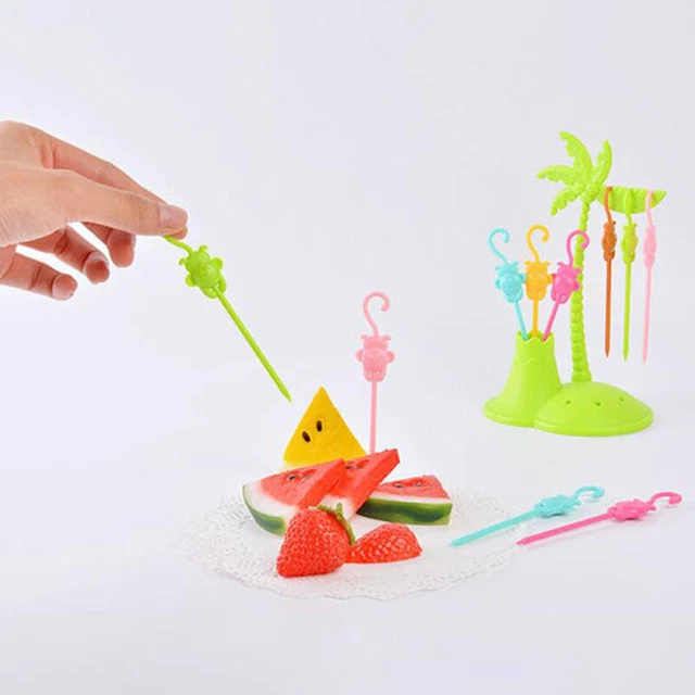 Mini Cartoon Animal Fruit Fork Set For Dessert Forks Cake Party Supplies DecorDB