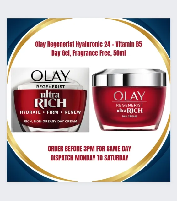 Olay Regenerist Ultra Rich Day Face Cream, 50ml - Hydrate | Firm | Renew | 50ml