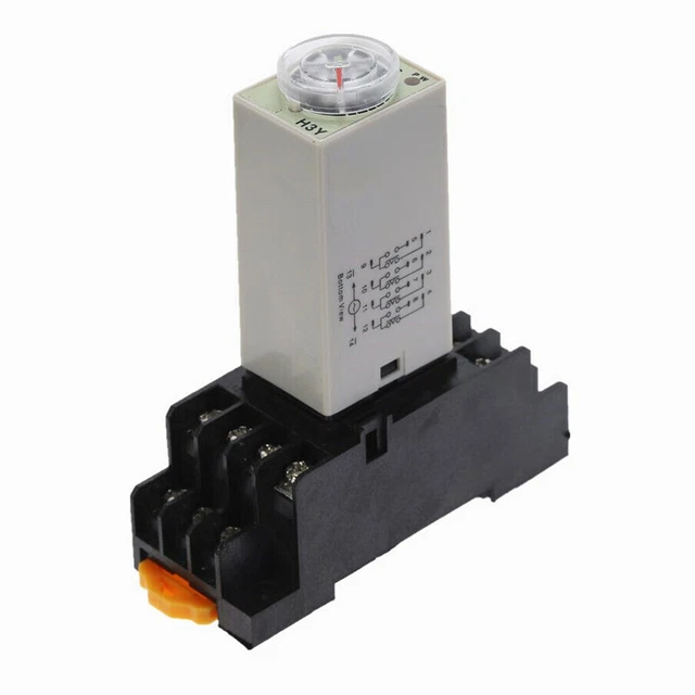 New H3Y-4 Time Delay Relay For Omron DC 24V 3H In Box