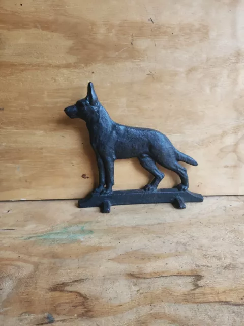 Antique Vintage Cast Iron Dog Doorstop GERMAN SHEPARD DOG