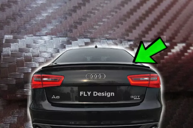 Apto para Audi A6 C5 s6 rs6 Tuning Carbono Carbón Alerón Labio Posterior