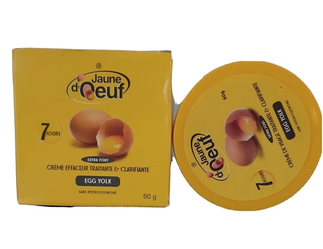 Crème éclaircissante Visage « Jaune D'Oeuf » - 60 Gr - Traitement De Nuit Clarifiant