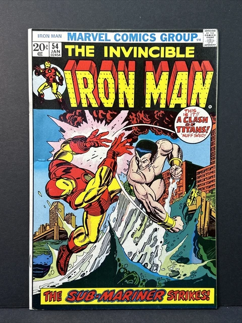 The INVINCIBLE IRON MAN #54 1ST MOONDRAGON 1973 MARVEL COMICS VF+ 8.5