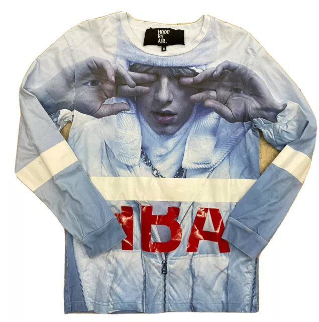 Hood By Air HBA Eyes Long Sleeve Shirt Men X-Smal EUC