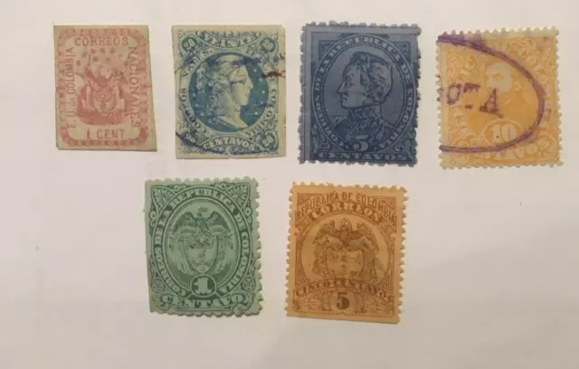 Republica de Colombia 1865-1883 used stamps   (609)