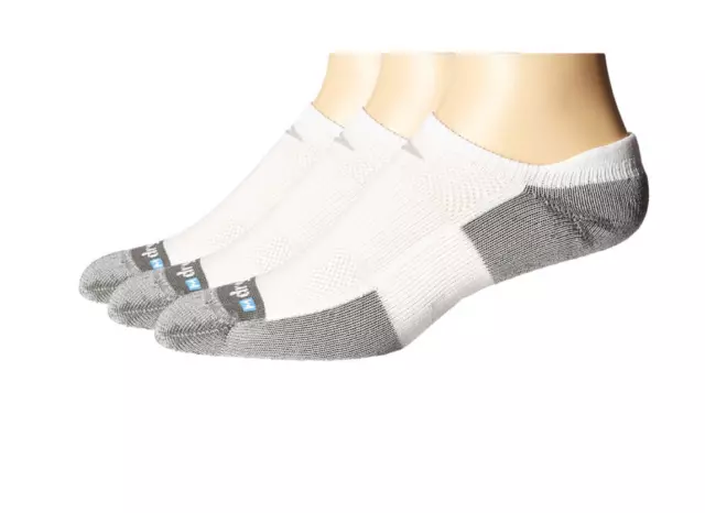 Drymax L126904 Unisex No Show Tab 3 Pair Pack Tennis Socks Size Medium